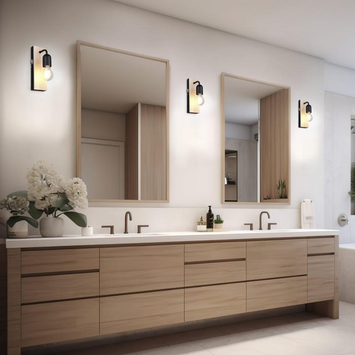 BATHROOM WALL LAMP ARTURO 1XE27 WOOD IP44