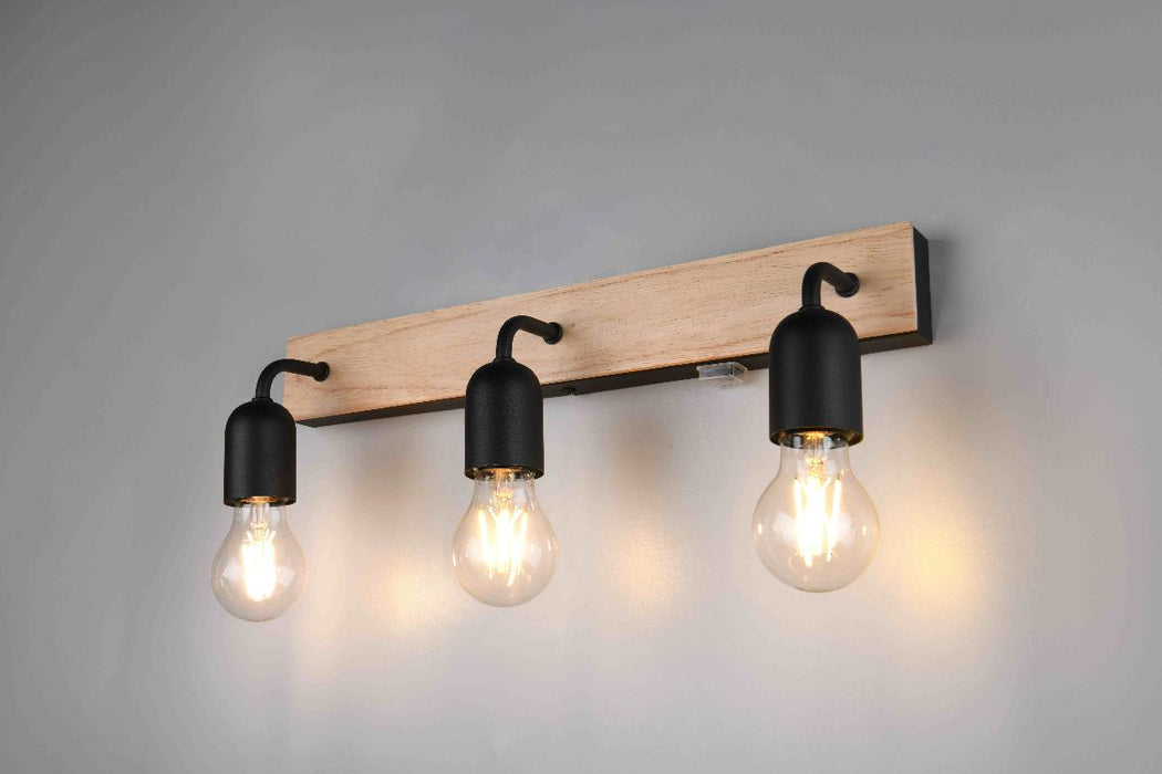 BATHROOM WALL LAMP ARTURO 3XE27 WOOD IP44