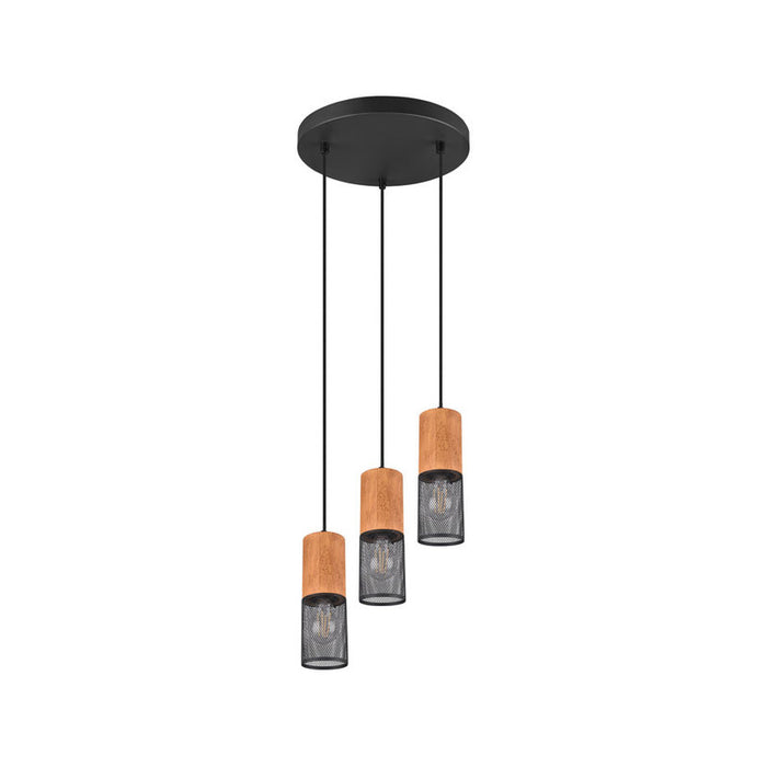 PENDANT 3XE27 BLACK TRIO TOSH