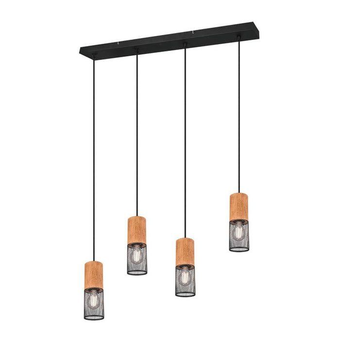 PENDANT 4XE27 BLACK TRIO TOSH
