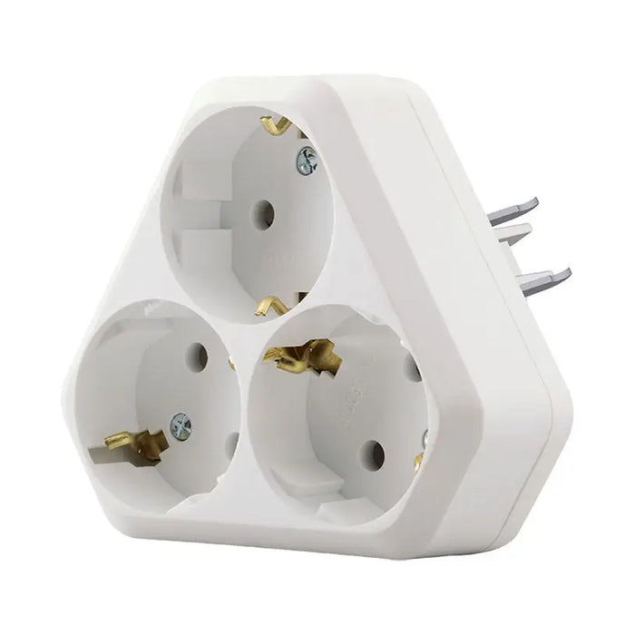 TRIPLE BUILT-IN CONTACT MAKEL 16A/250V IP20 - Ключове и контакти<<<Електроматериали<<<Praktiker&&&Ключове и
