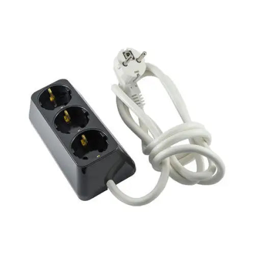 TRIPLE SPLITTER 2M.-3X1.5 MELOPLAM BLACK TRAPEZ - Разклонители и адаптери<<<Електроматериали<<<Praktiker&&&Разклонители
