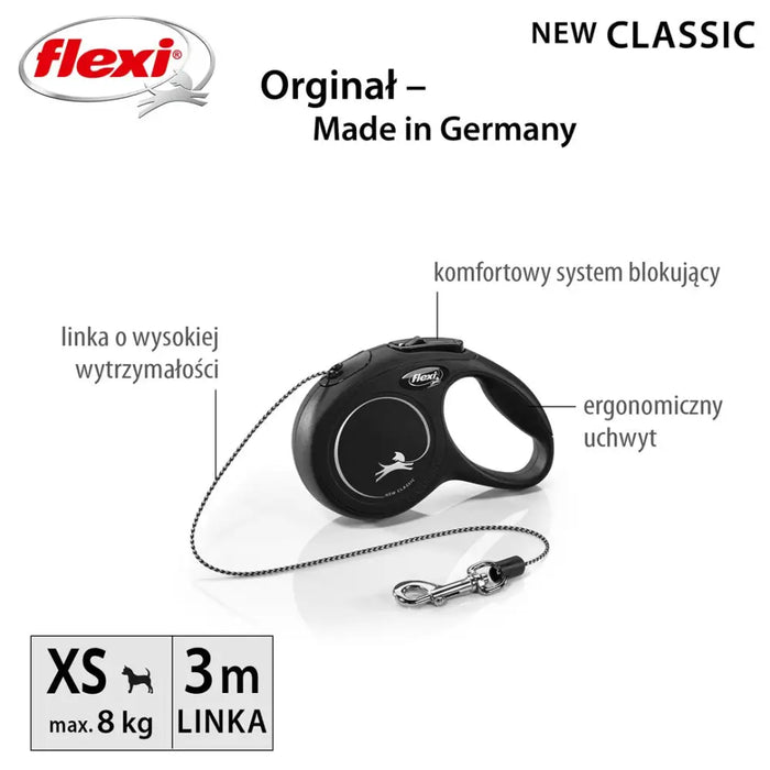 TRIXIE New CLASSIC XS 3 m Black Dog Retractable lead - A walkDLP-SOS<<<For the dogDLP<<<ActionPL
