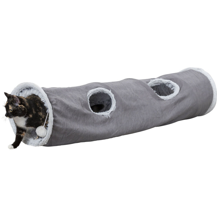 Collapsible Pet Tunnel Trixie Grey Ø 27 × 116 CM