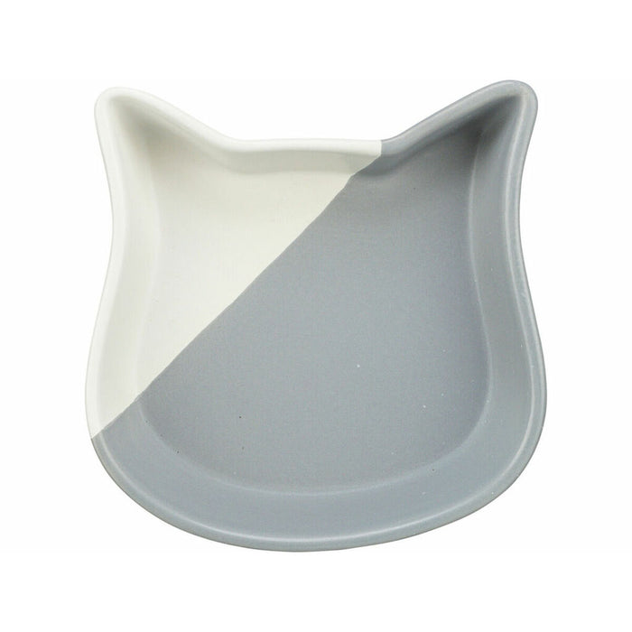 Cat Feeder Trixie White Grey Ceramic