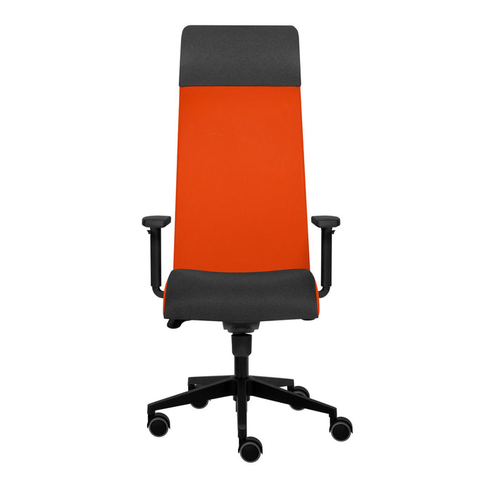 Tronhill Solium Executive ergonomic chair, damask and mesh, red