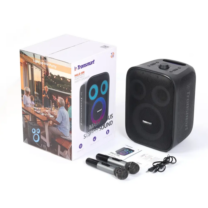 Tronsmart Halo 200 Wireless Speaker 120W + 2 Microphones - Black - Headphones and speakers<<<HurtelXML&&&Bluetooth