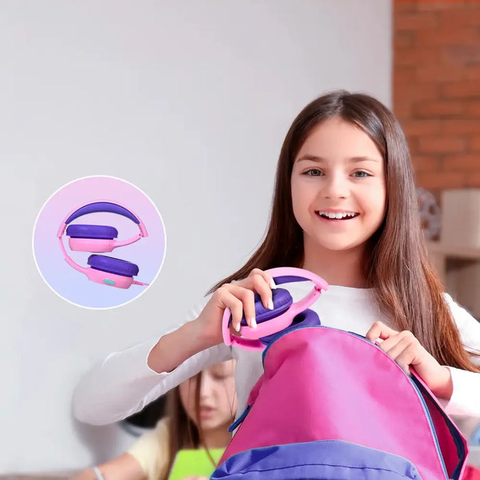 Tronsmart KH01 Wired Headphones for Kids Safe - Pink - Headphones and speakers<<<HurtelXML