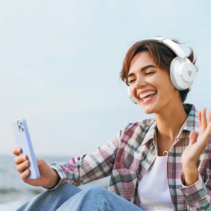 Tronsmart Sounfii Q20 ANC On-Ear Bluetooth 5.3 Wireless Headphones - White - Headphones and speakers<<<HurtelXML