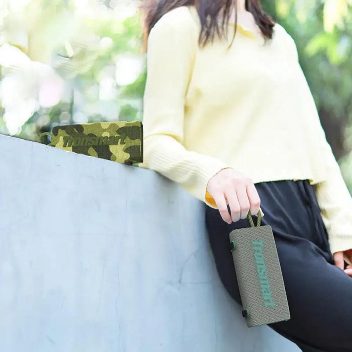 Tronsmart Trip Wireless Bluetooth 5.3 Speaker Waterproof IPX7 10W Green Camouflage - Headphones and speakers<<<HurtelXML