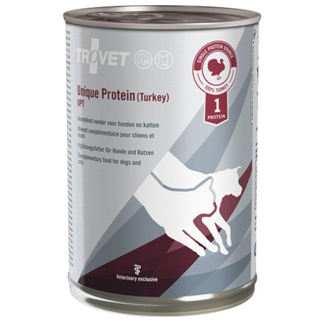 TROVET Unique Protein UPT with turkey - Wet dog and cat food - 400 g