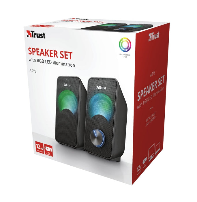 TRUST Arys Compact 2.0 Speaker RGB - Speakers&Sound Cards<<<TRUST компютърна периферия и