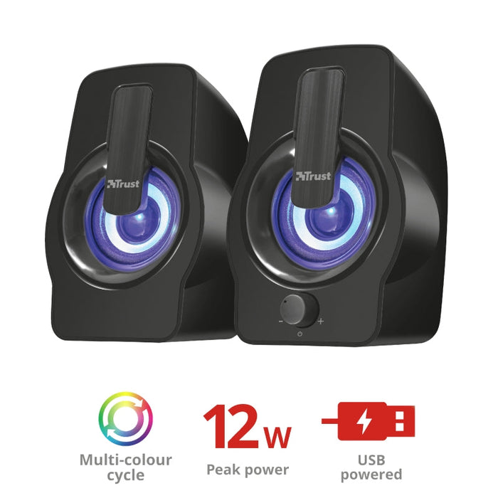 TRUST Gemi 2.0 Speaker RGB Black - Speakers&Sound Cards<<<TRUST компютърна периферия и