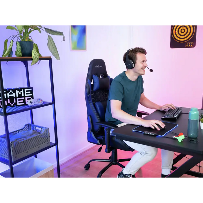 Trust GXT 708B Resto Universal gaming chair Black Blue