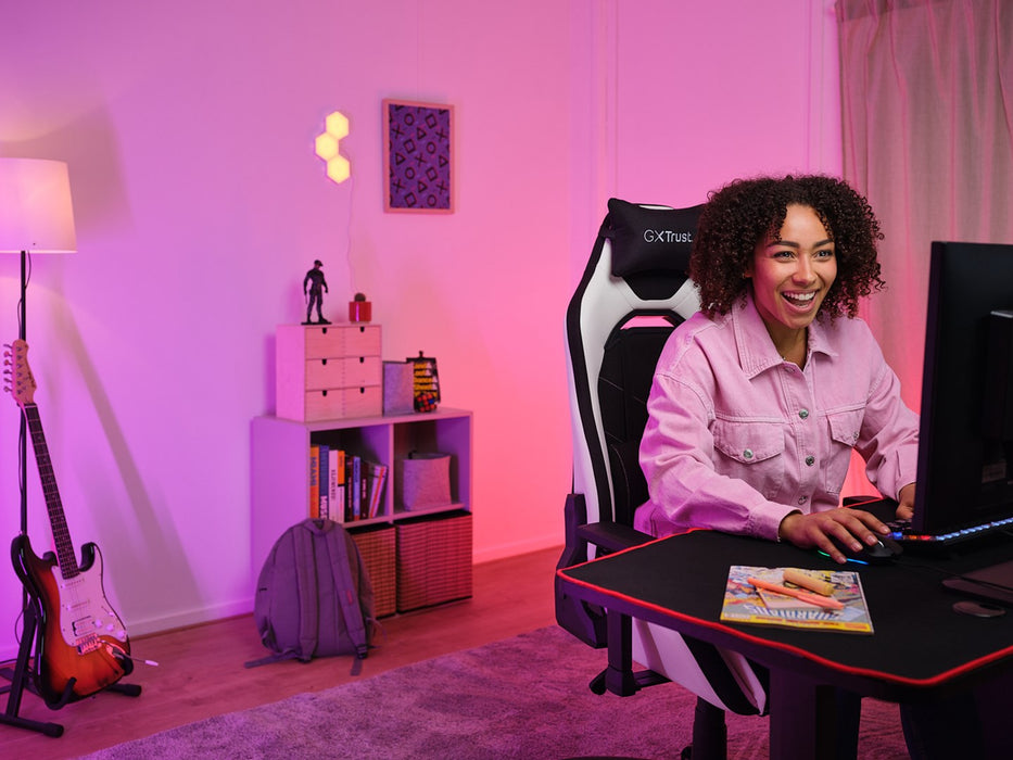 Trust GXT 714 RUYA Universal gaming chair Black White - Gaming armchairsGAM-FOT<<<PC GamingGAM<<<ActionPL