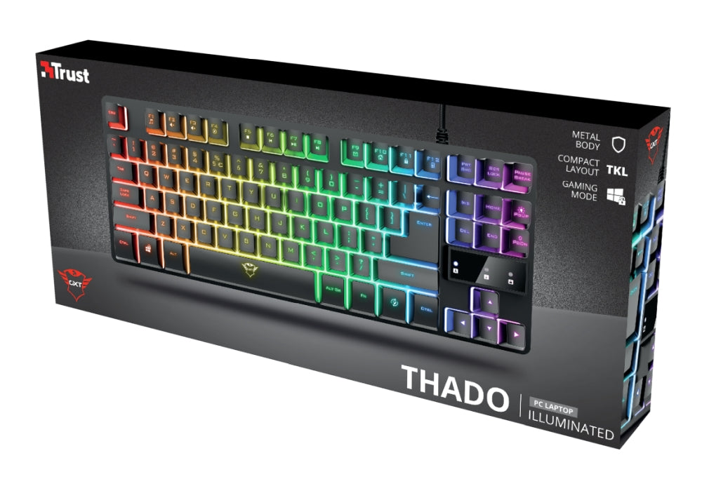 TRUST GXT 833 Thado TKL Gaming Keyboard US - Gaming products<<<TRUST компютърна периферия и