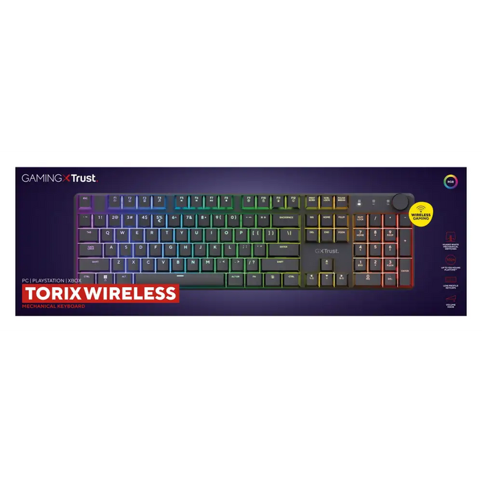 Trust GXT 868 Torix keyboard Gaming USB + RF Wireless + Bluetooth QWERTY US English Black - KeyboardsGAM-KLA<<<PC