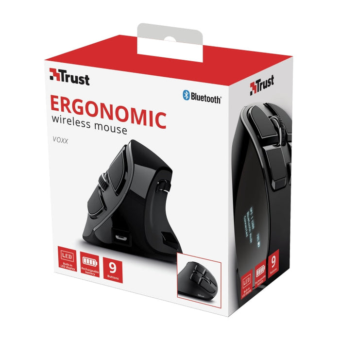 TRUST Voxx Ergonomic Wireless Rechargeable Mouse - Mice<<<TRUST компютърна периферия и