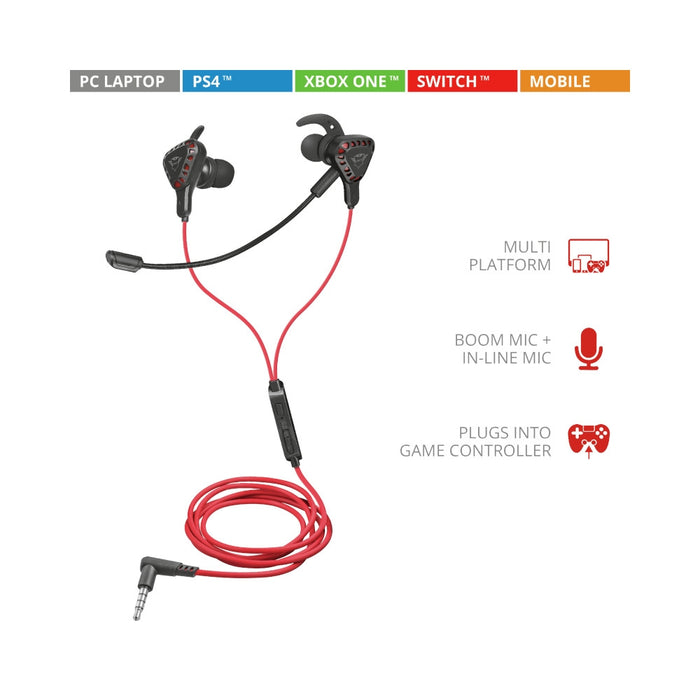 TRUST GXT 408 Cobra Multiplatform Gaming Earphones