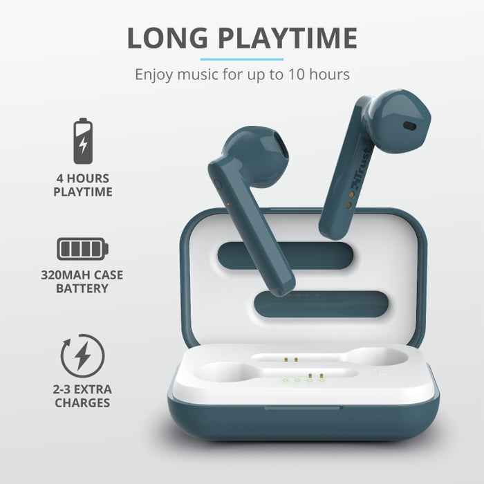 Headphones Trust PRIMO TOUCH BT BLUE , Bluetooth , IN-EAR (PLUGS)