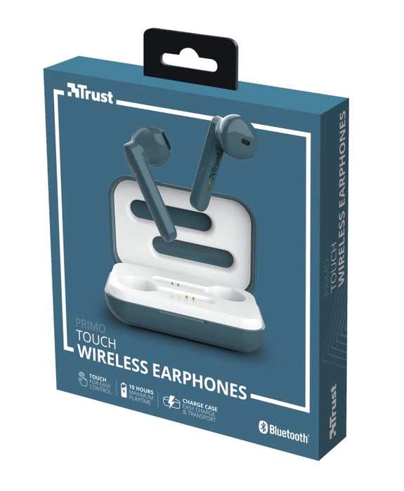 Headphones Trust PRIMO TOUCH BT BLUE, IN-EAR (PLUGS), Bluetooth