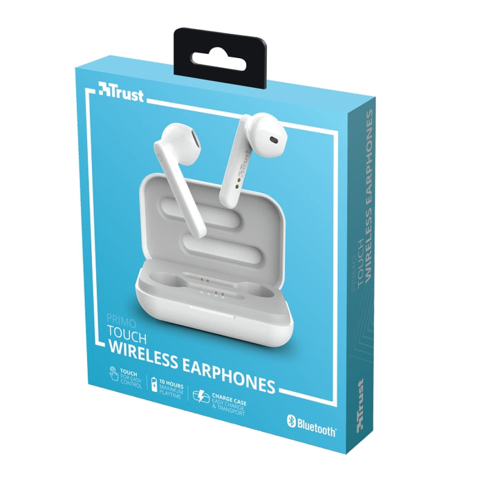 Headphones Trust PRIMO TOUCH BT WHITE , Bluetooth , IN-EAR (PLUGS)