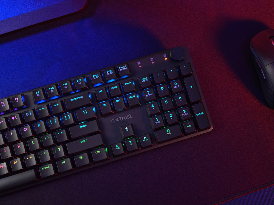 Trust GXT 868 Torix keyboard Gaming USB + RF Wireless + Bluetooth QWERTY US English Black