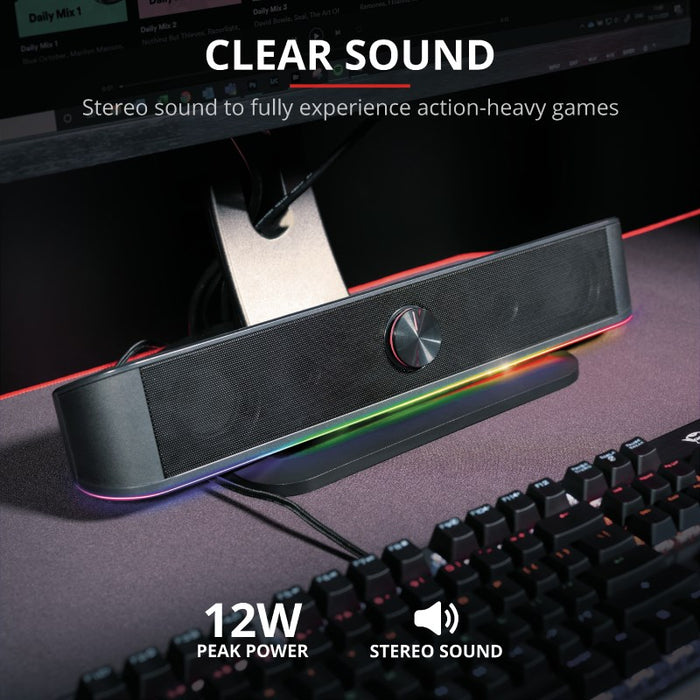 Soundbar Trust GXT 619 Thorne Black 6 W 12 W