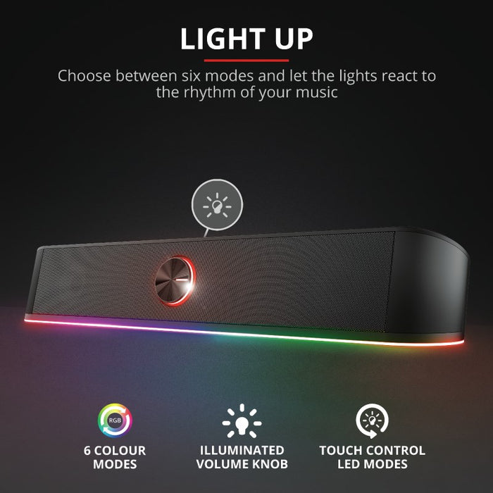 Soundbar Trust GXT 619 Thorne Black 6 W 12 W