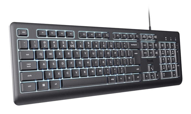 Trust Primo Beleuchtete keyboard Home/Office USB QWERTY US English Black