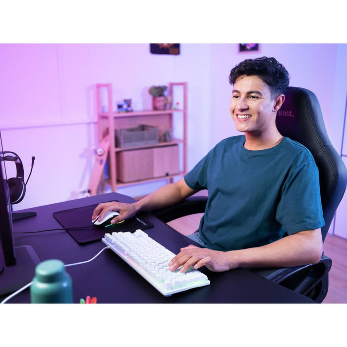 Gaming Keyboard Trust GXT 833W THADO White Multicolour QWERTY Qwerty US