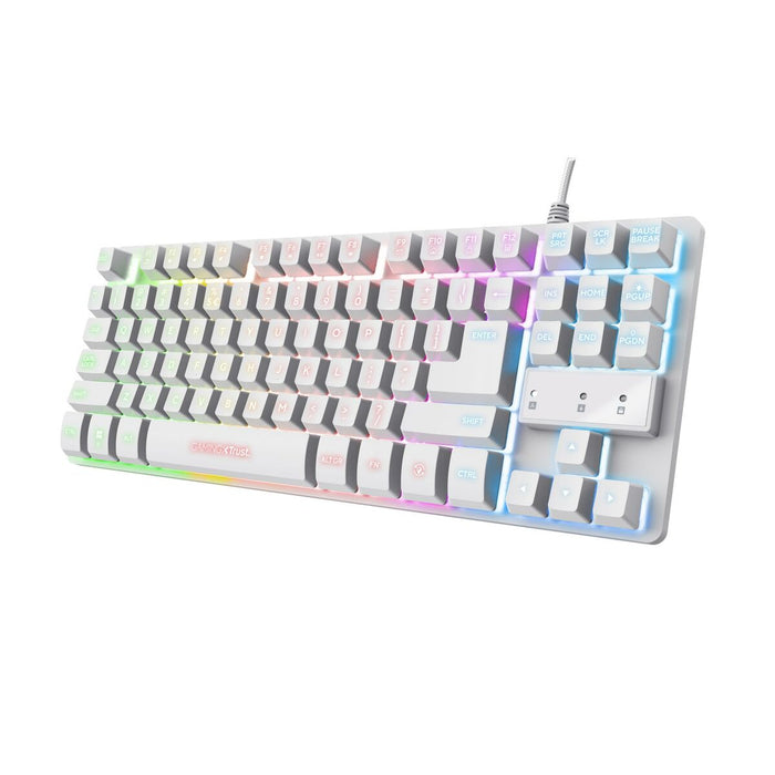Gaming Keyboard Trust GXT 833W THADO White Multicolour QWERTY Qwerty US