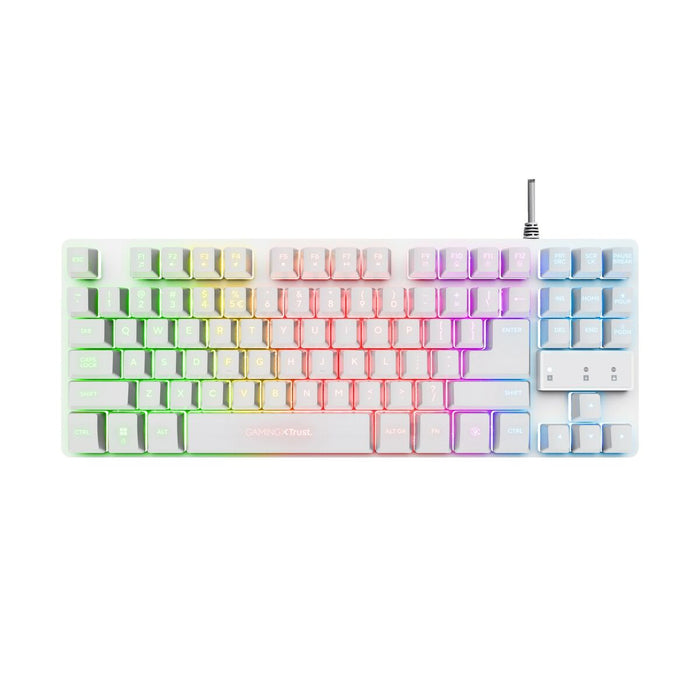 Gaming Keyboard Trust GXT 833W THADO White Multicolour QWERTY Qwerty US
