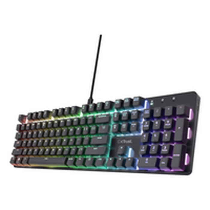 Gaming Keyboard Trust 25682 Black Spanish Qwerty