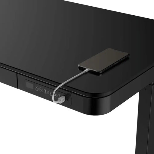 Tuckano Desk with electric height adjustment ET119W-C Black. Desk surface dimensions 120 x 60cm. - Modern