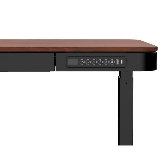 Tuckano Desk with electric height adjustment ET119W-C black/walnut. Desk top dimensions: 120 x 60cm. - Modern