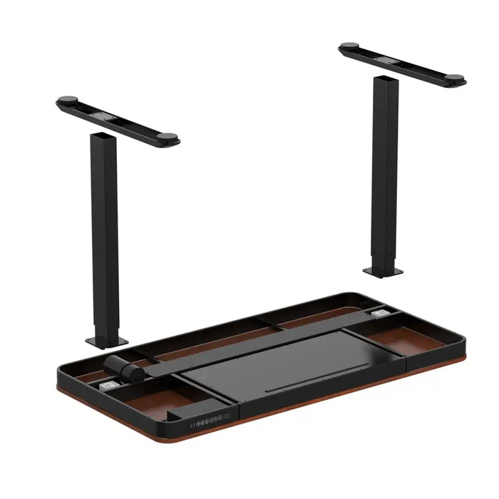 Tuckano Desk with electric height adjustment ET119W-C black/walnut. Desk top dimensions: 120 x 60cm. - Modern