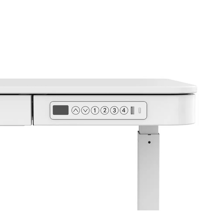 Tuckano Desk with electric height adjustment ET119W-C White. Desk top dimensions: 120 x 60cm. - Modern