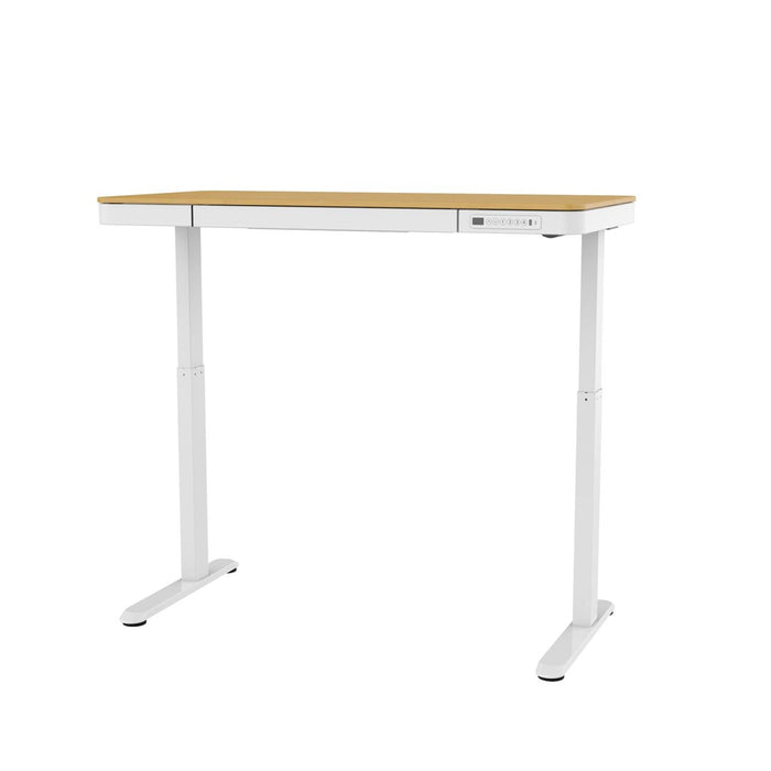 Tuckano Electric Height Adjustable Desk ET119W-C White/Oak. Desk top dimensions 120 x 60cm.