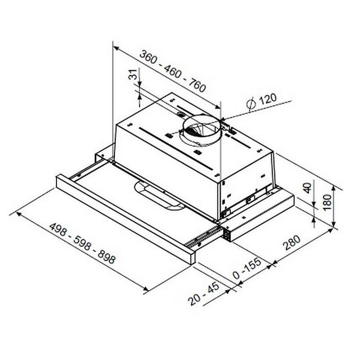 Built-in absorber Turboair TT14 LX/GRX/F/90***