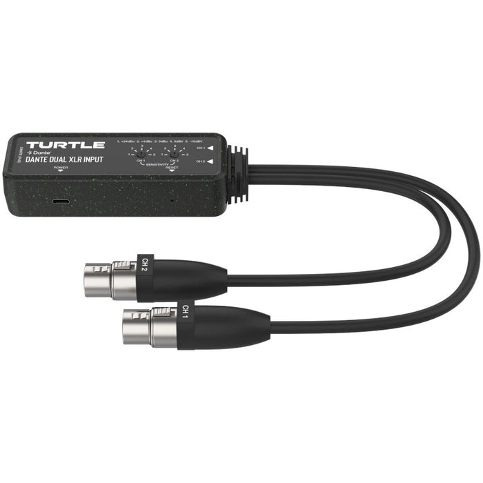 Turtle Dual XLR Input - two-channel analogue XLR to Dante digital audio adapter