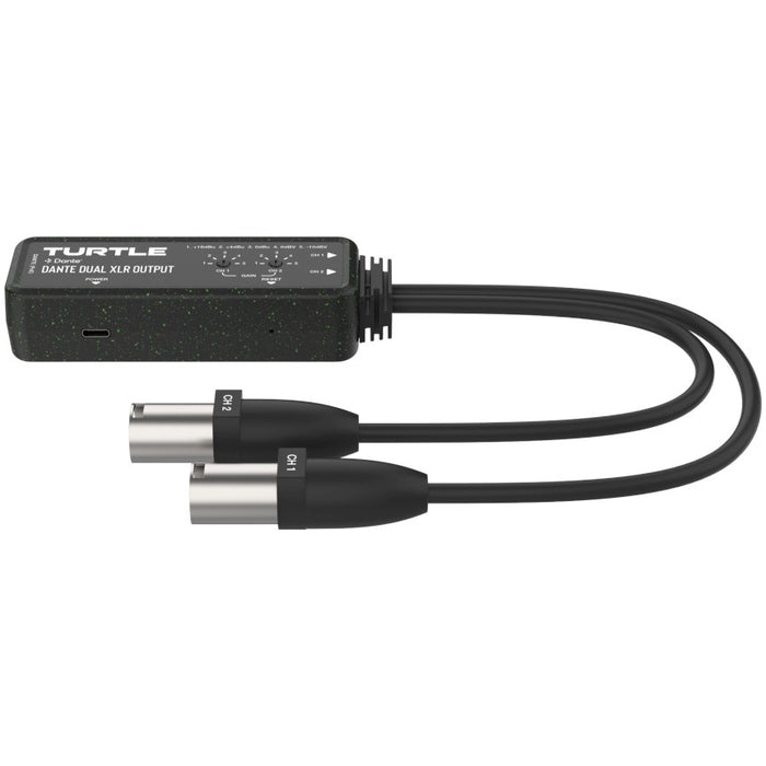 Turtle Dual XLR Output - two-channel Dante digital-to-analogue XLR adapter