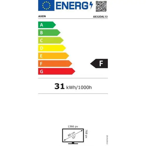 TV AXEN AX32DAL13 32’’ (80 cm) HD READY LED Smart Android Digital tuner black - HD Ready