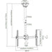 TV Ceiling Support Techly ICA-CPLB 946L 70’’ 37’’ - Монтиране на екрани<<<Електроника Периферни и резервни