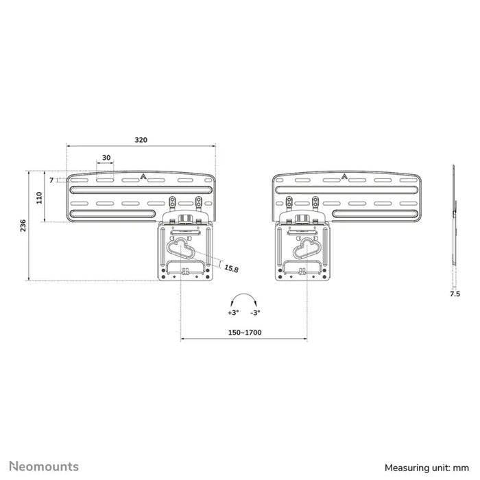 TV Mount Neomounts WL30-265BL1 43’’ 60 Kg - Електроника Телевизори<<<Компютри| Електроника<<<BigBuy&&&Поставки за