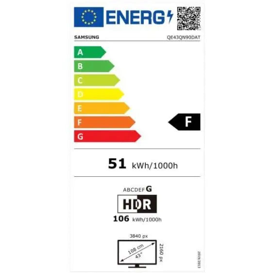 TV SAMSUNG QE43QN90DATXXH 43’’(108 cm) Neo QLED 4K QN90D AI TV (2024) - Телевизори 43’’<<<SAMSUNG