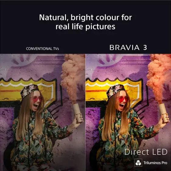 TV SONY Bravia 3 K65S39B 65’’ (164 cm) 4K Ultra HD Smart TV (Google TV) 2025 - 4K телевизори<<<Телевизори<<<Черна