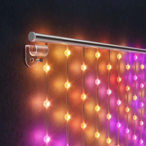 Twinkly Matrix - 500 RGB LED Pearl-shaped lights clear wire 1.7x7.8ft F-plug type - Decorative