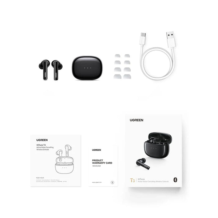 TWS ANC Ugreen WS106 HiTune T3 wireless headphones - black - Headphones and speakers<<<HurtelXML&&&Слушалки<<<Аудио