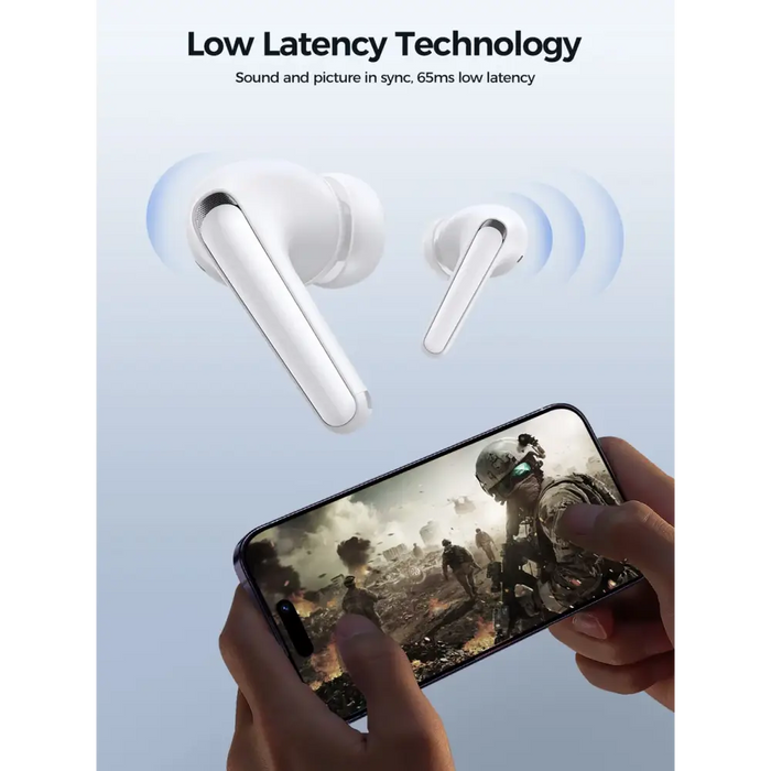 TWS Joyroom Funpods Series JR-FB3 Bluetooth 5.3 wireless headphones - white - Headphones and speakers<<<HurtelXML